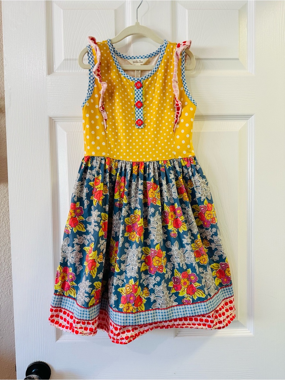 Matilda Jane Yellow & Blue Floral Mix Dress